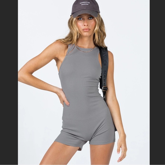 Princess Polly Other - NWT Princess Polly Grey Romper Size US 4